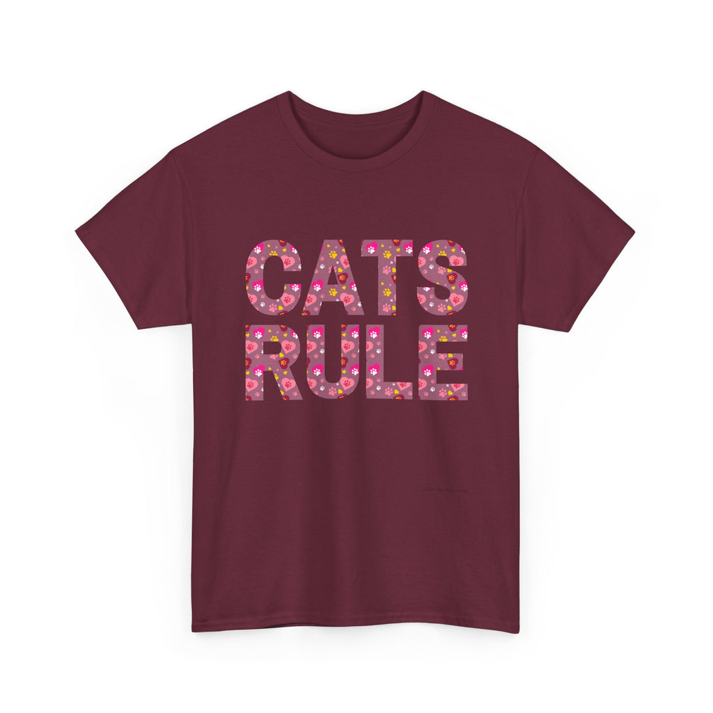 Cats Rule T-Shirt ~ Radiate Your Love For Cats With This Beautiful Floral Pattern Cat Lover Tee