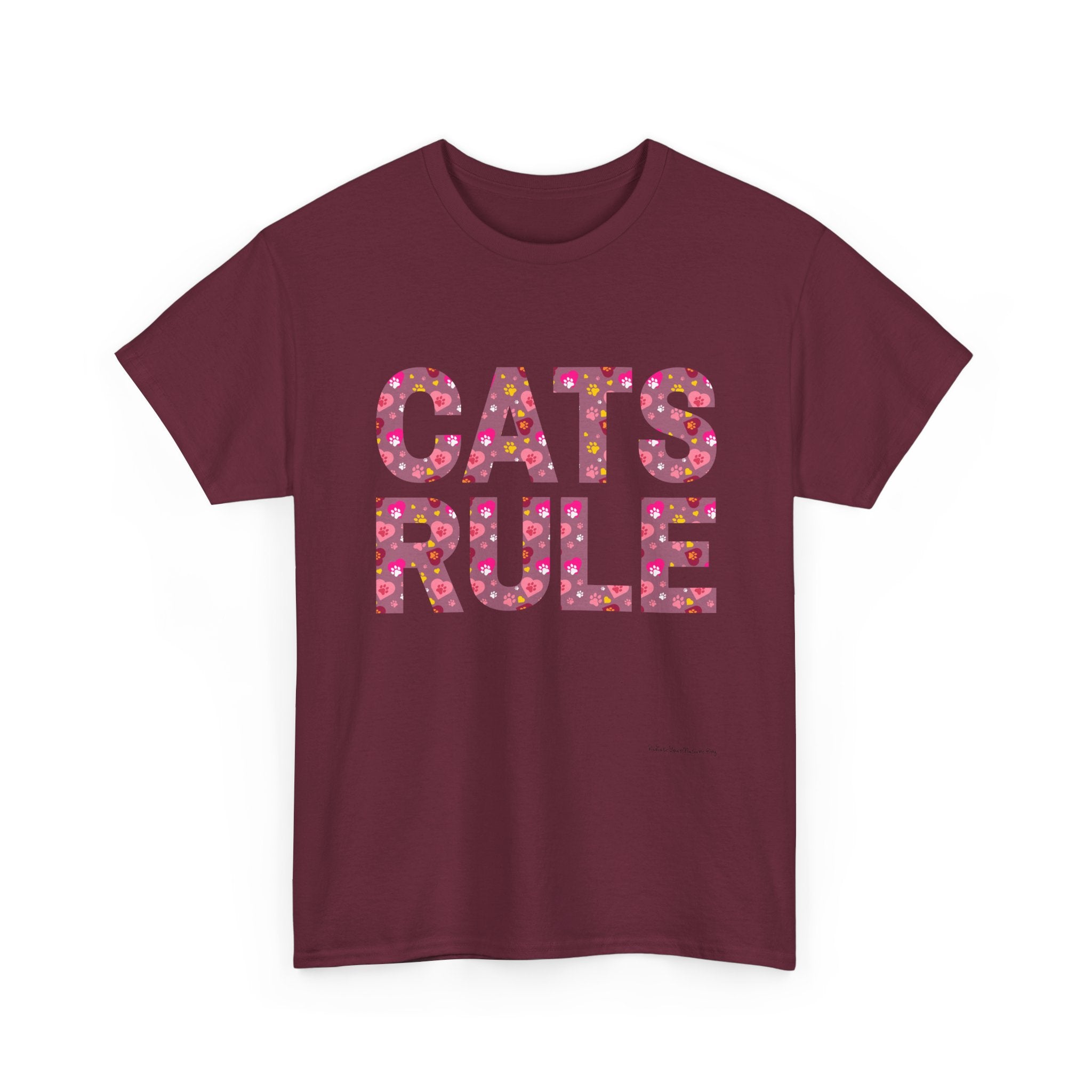 Cats Rule T-Shirt ~ Radiate Your Love For Cats With This Beautiful Floral Pattern Cat Lover Tee