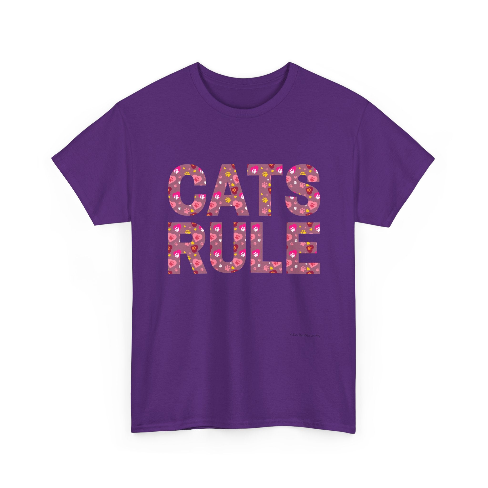 Cats Rule T-Shirt ~ Radiate Your Love For Cats With This Beautiful Floral Pattern Cat Lover Tee