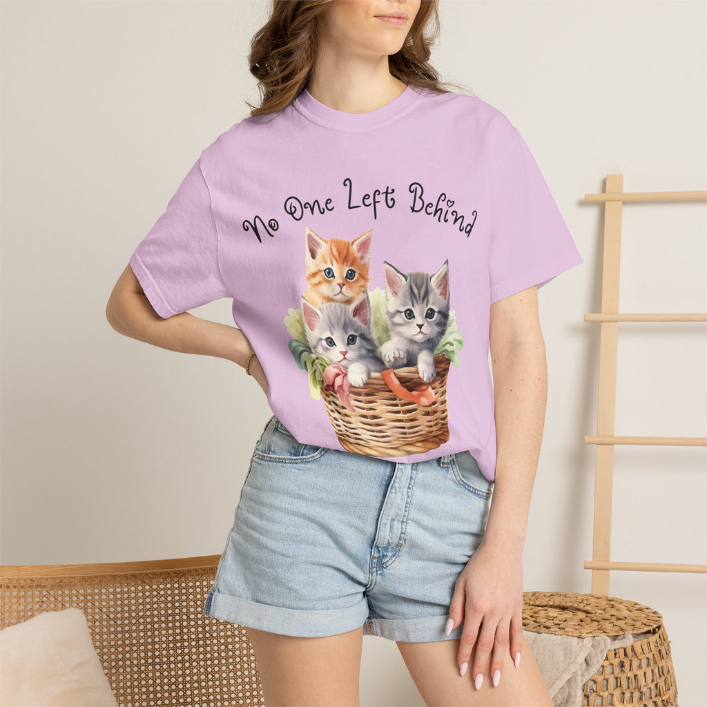 No One Left Behind Shirt ~ Cute Kittens in Basket