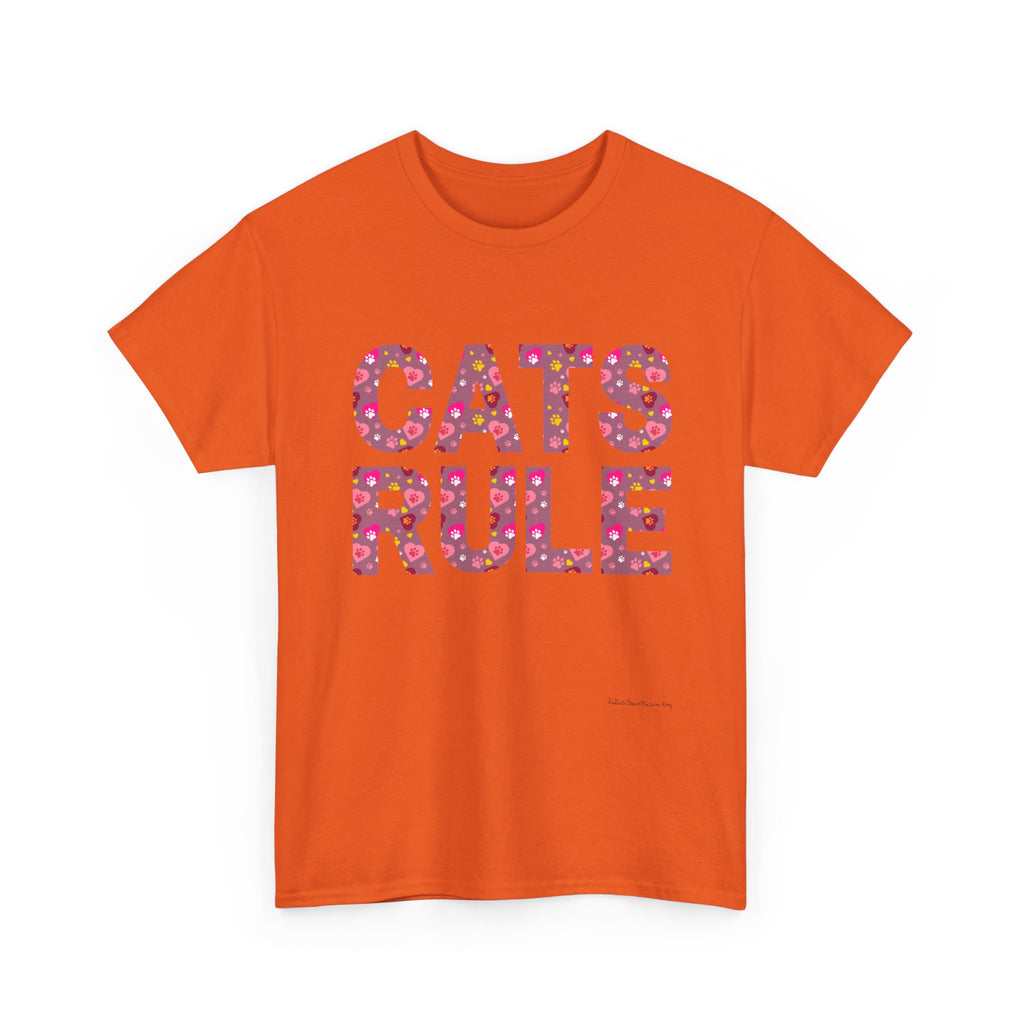 Cats Rule T-Shirt ~ Radiate Your Love For Cats With This Beautiful Floral Pattern Cat Lover Tee