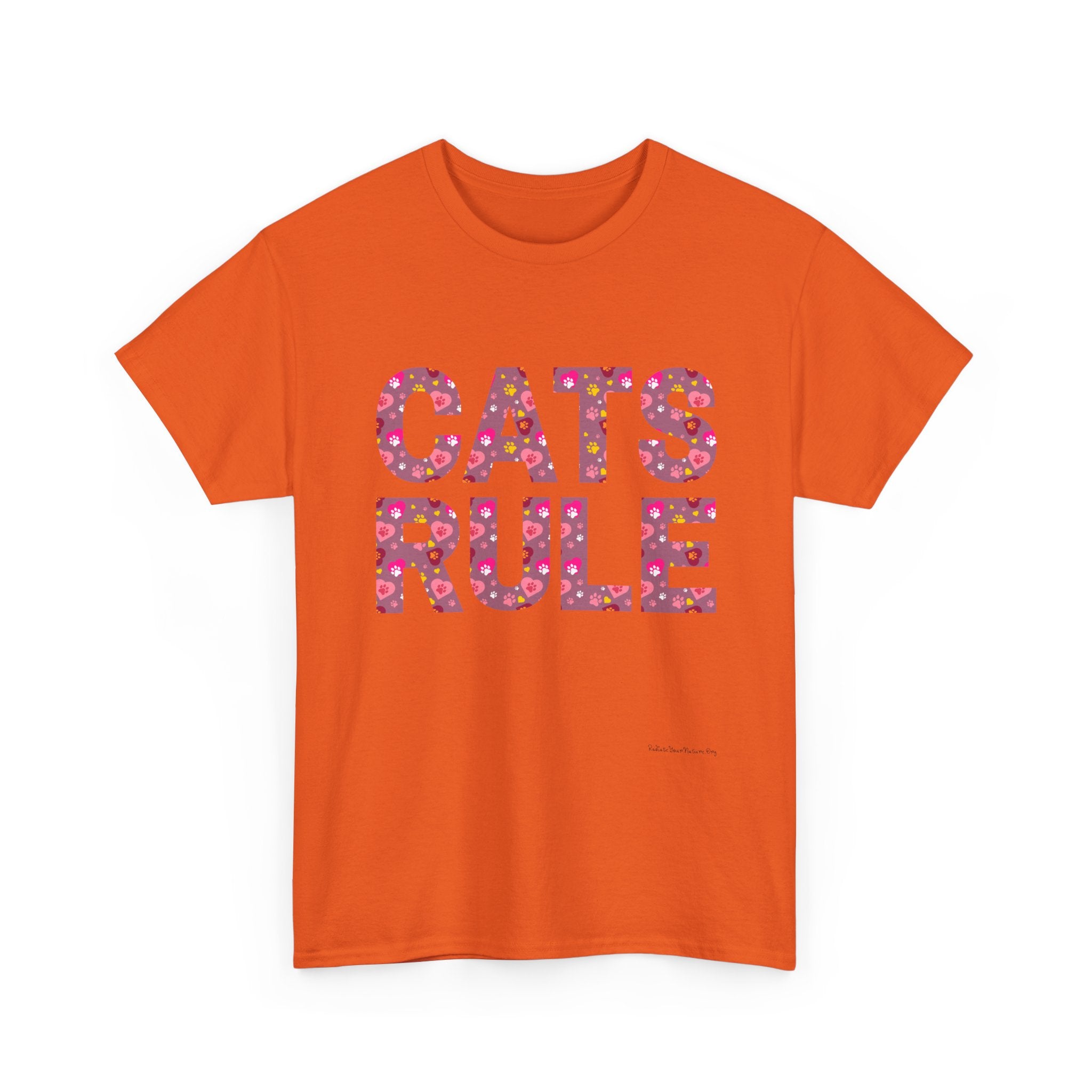 Cats Rule T-Shirt ~ Radiate Your Love For Cats With This Beautiful Floral Pattern Cat Lover Tee