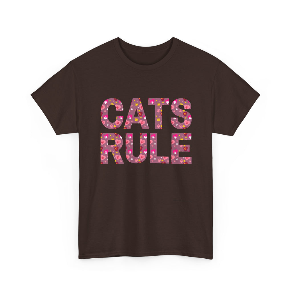 Cats Rule T-Shirt ~ Radiate Your Love For Cats With This Beautiful Floral Pattern Cat Lover Tee