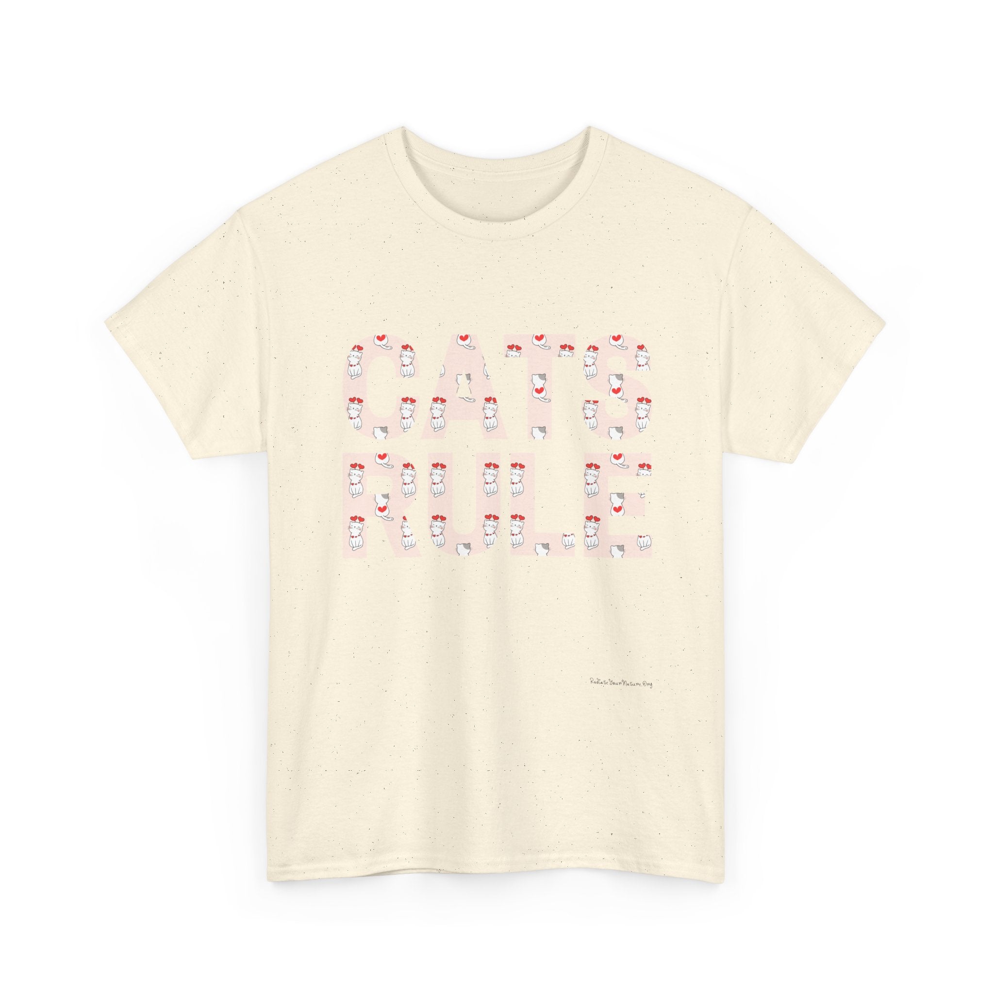 Cats Rule High Quality T-Shirt ~ Radiate Your Love For Cats ~ Heart Filled Kitties