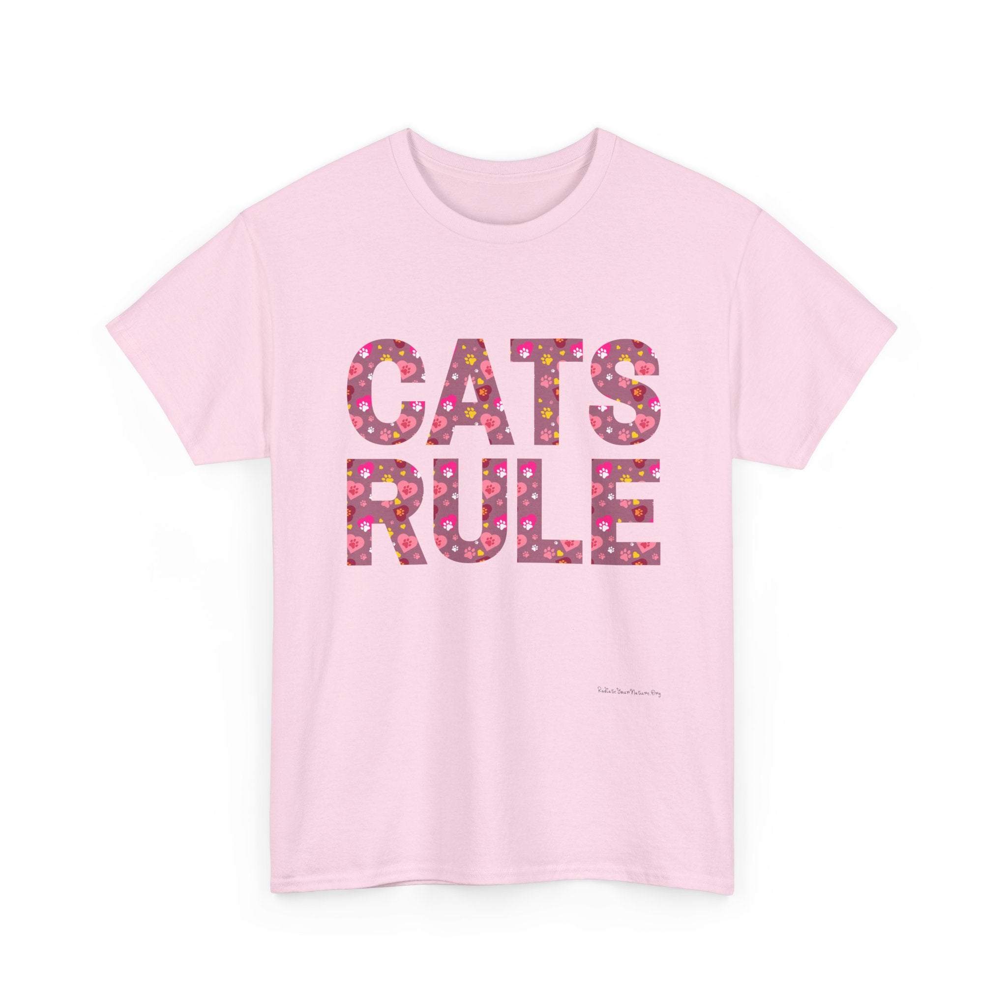 Cats Rule T-Shirt ~ Radiate Your Love For Cats With This Beautiful Floral Pattern Cat Lover Tee