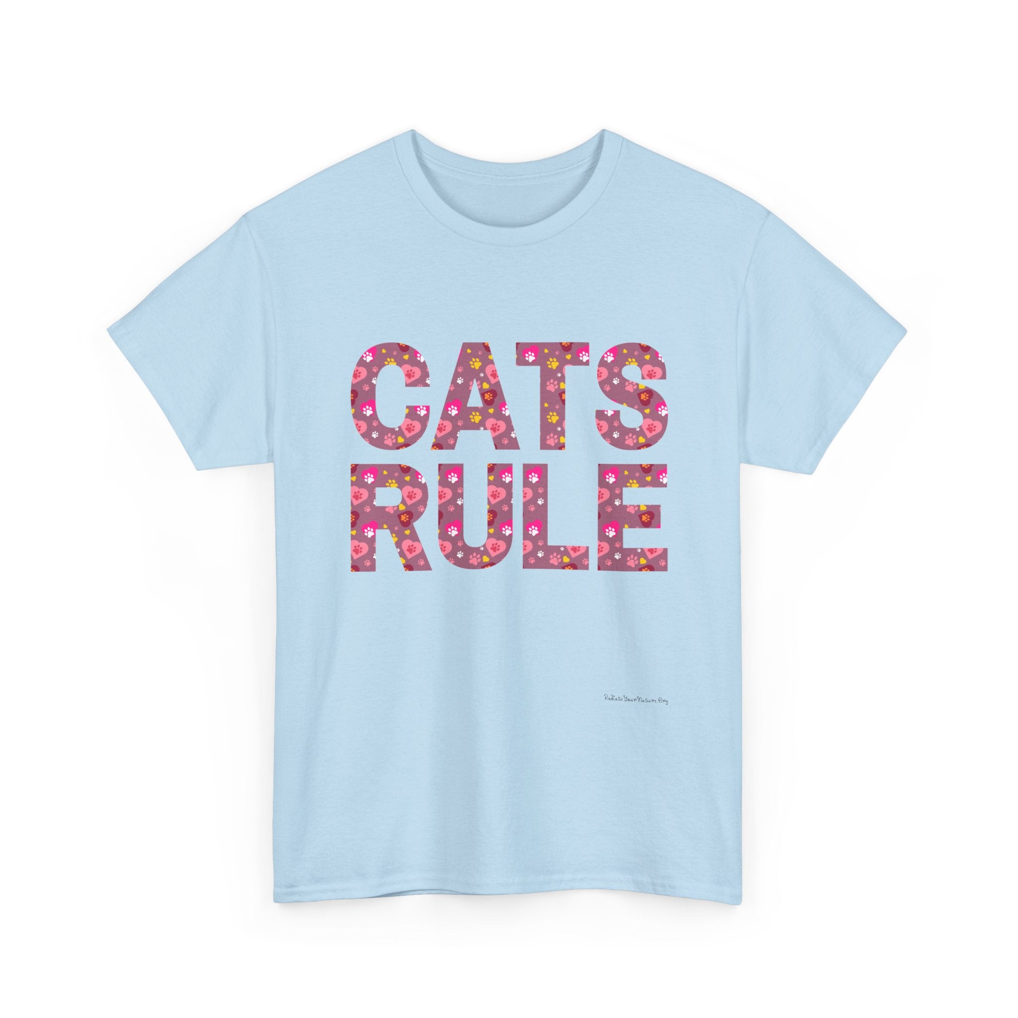 Cats Rule T-Shirt ~ Radiate Your Love For Cats With This Beautiful Floral Pattern Cat Lover Tee