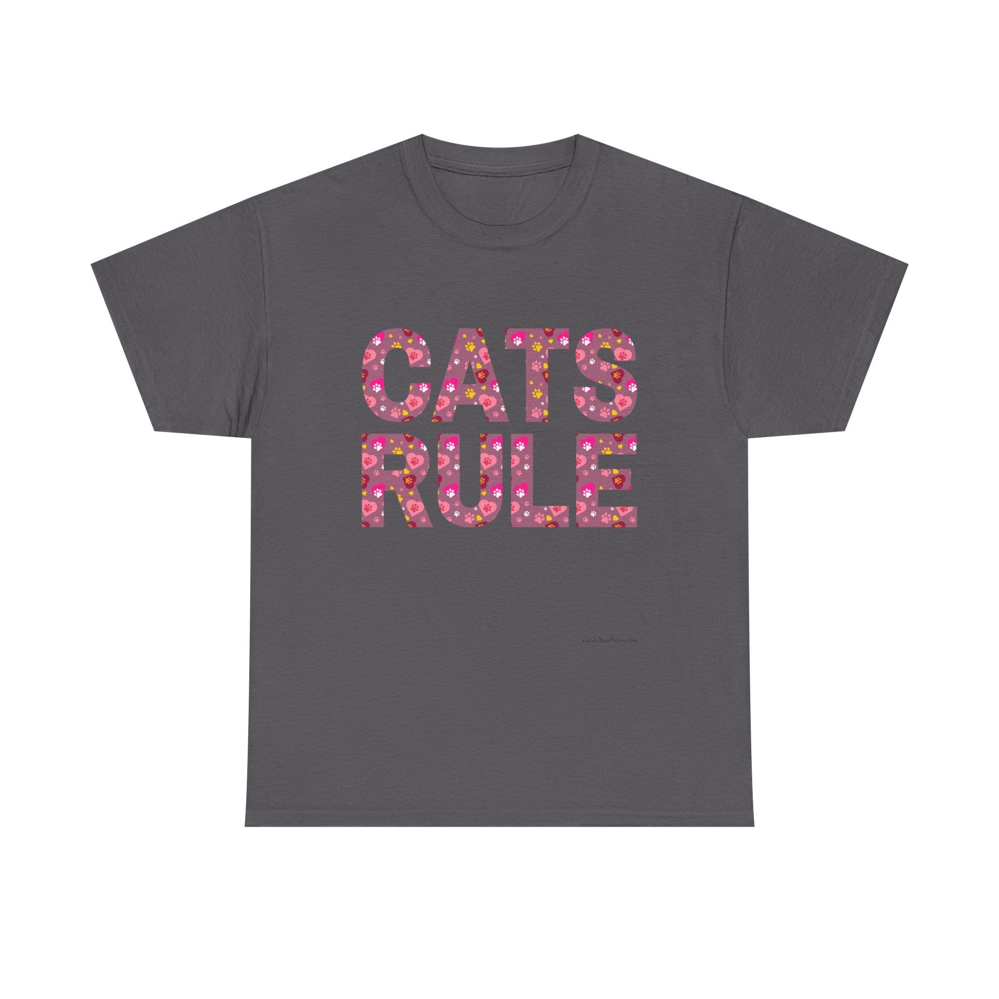 Cats Rule T-Shirt ~ Radiate Your Love For Cats With This Beautiful Floral Pattern Cat Lover Tee
