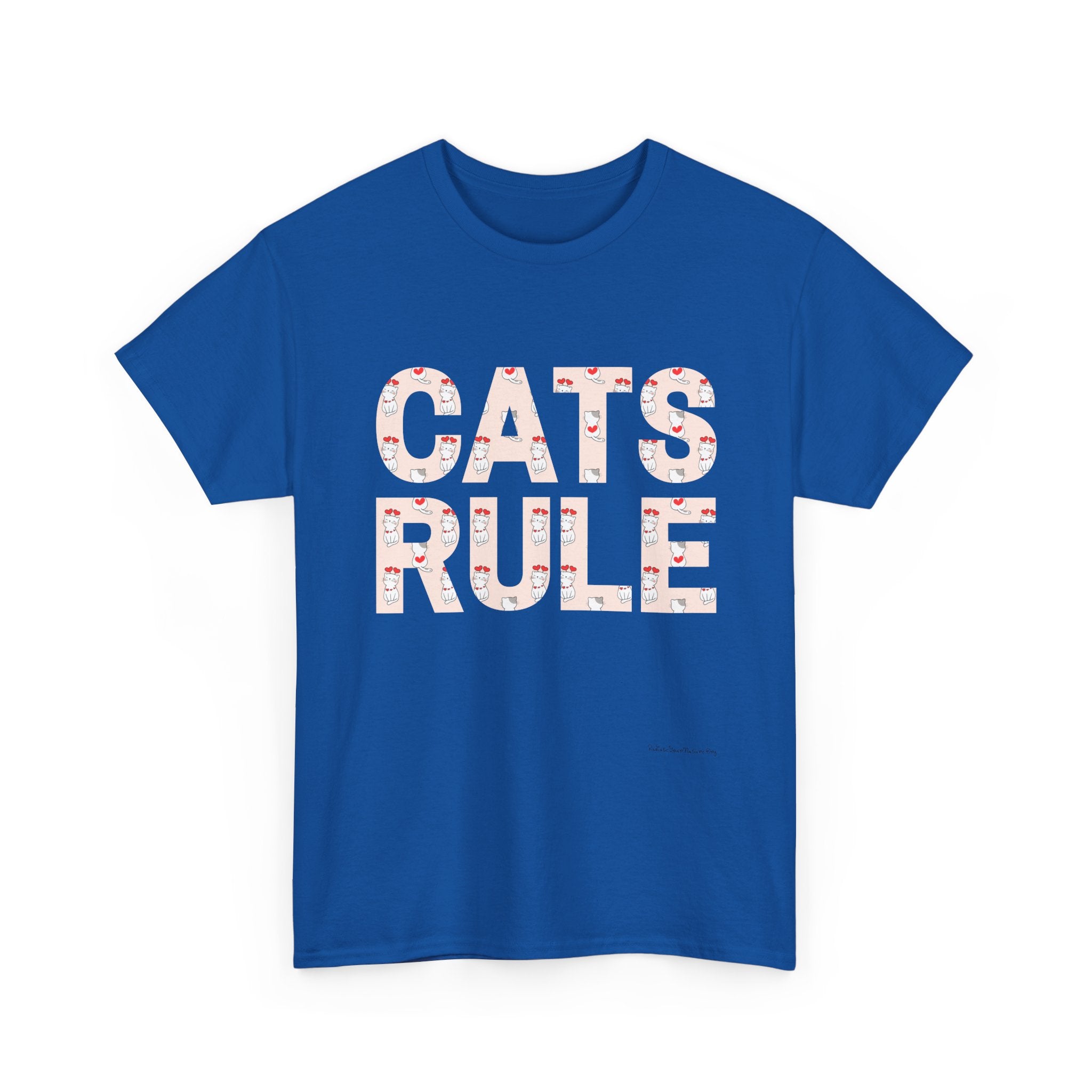 Cats Rule High Quality T-Shirt ~ Radiate Your Love For Cats ~ Heart Filled Kitties