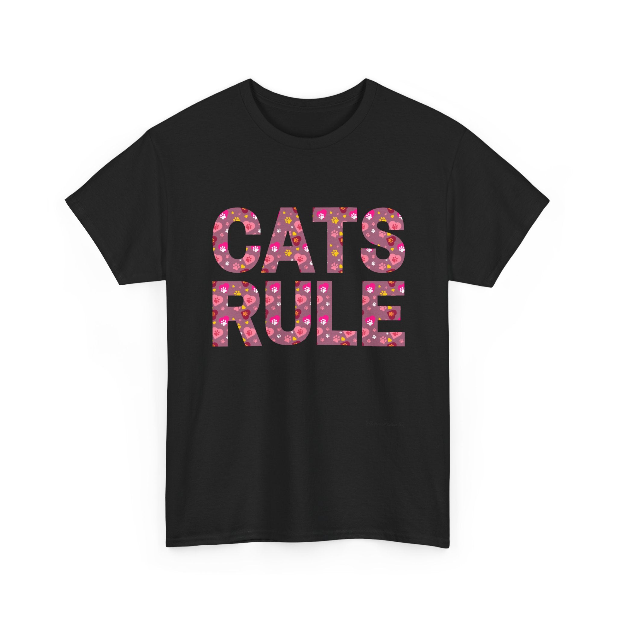 Cats Rule T-Shirt ~ Radiate Your Love For Cats With This Beautiful Floral Pattern Cat Lover Tee