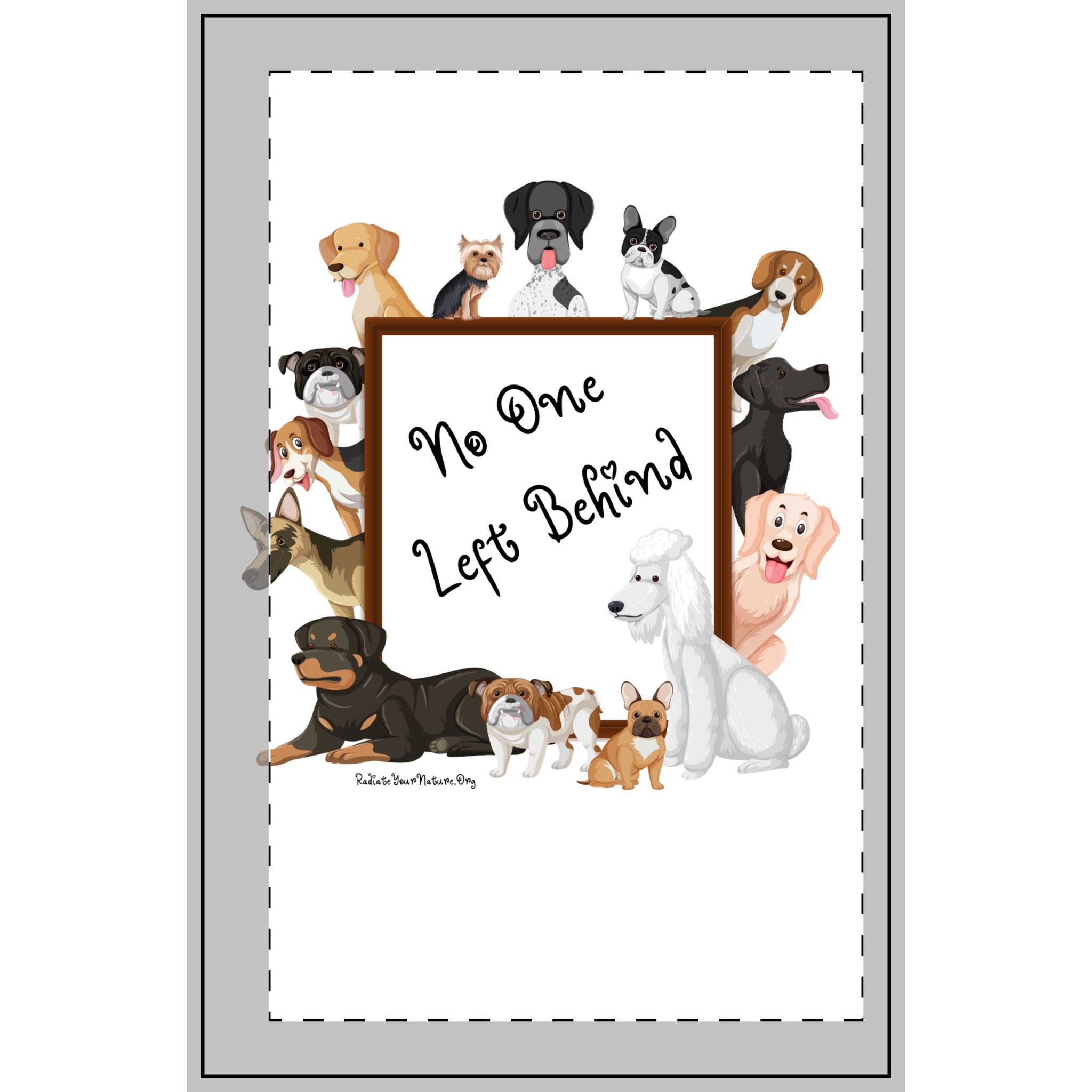 Dotted Spiral Notebook — "No One Left Behind" Dog Rescue Journal