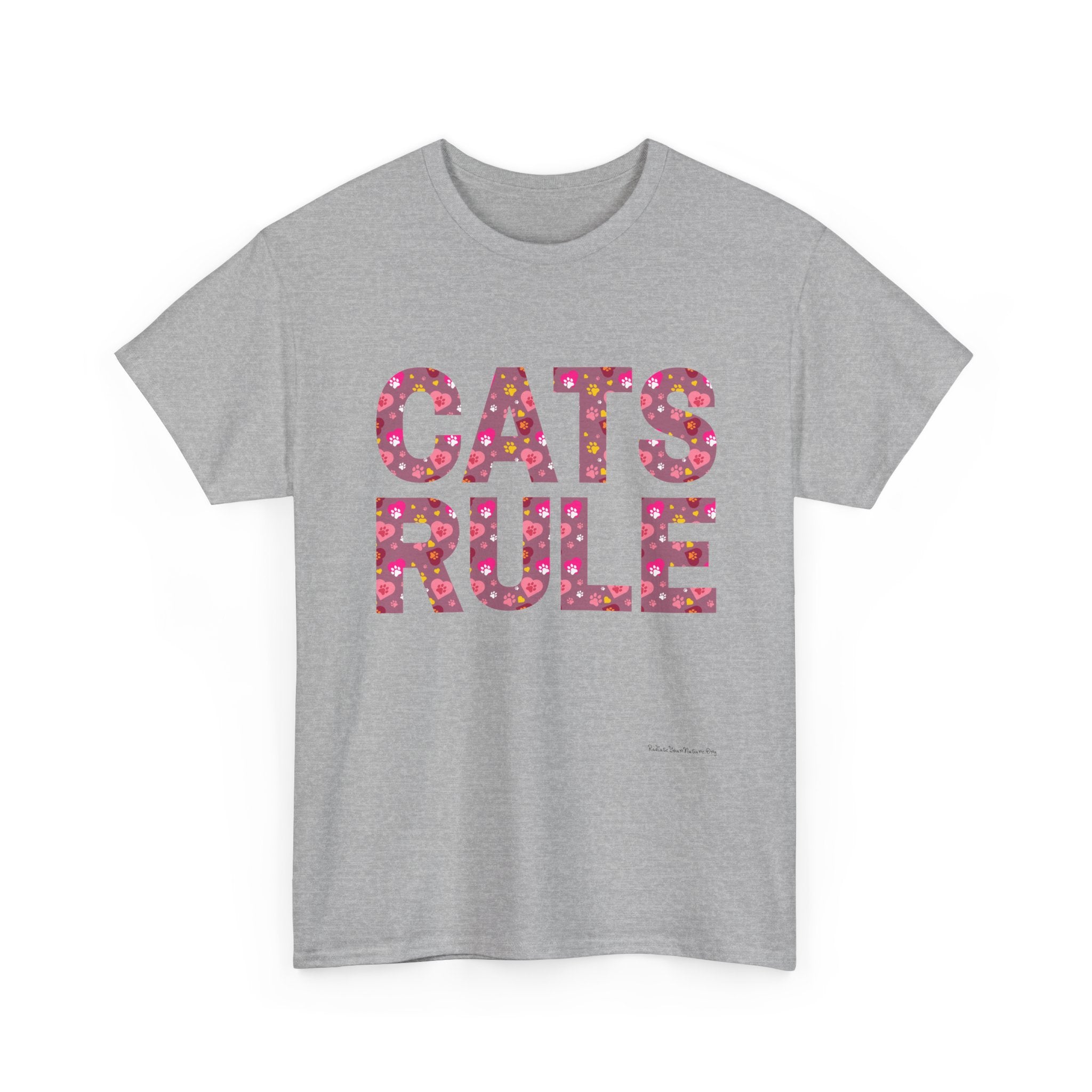 Cats Rule T-Shirt ~ Radiate Your Love For Cats With This Beautiful Floral Pattern Cat Lover Tee
