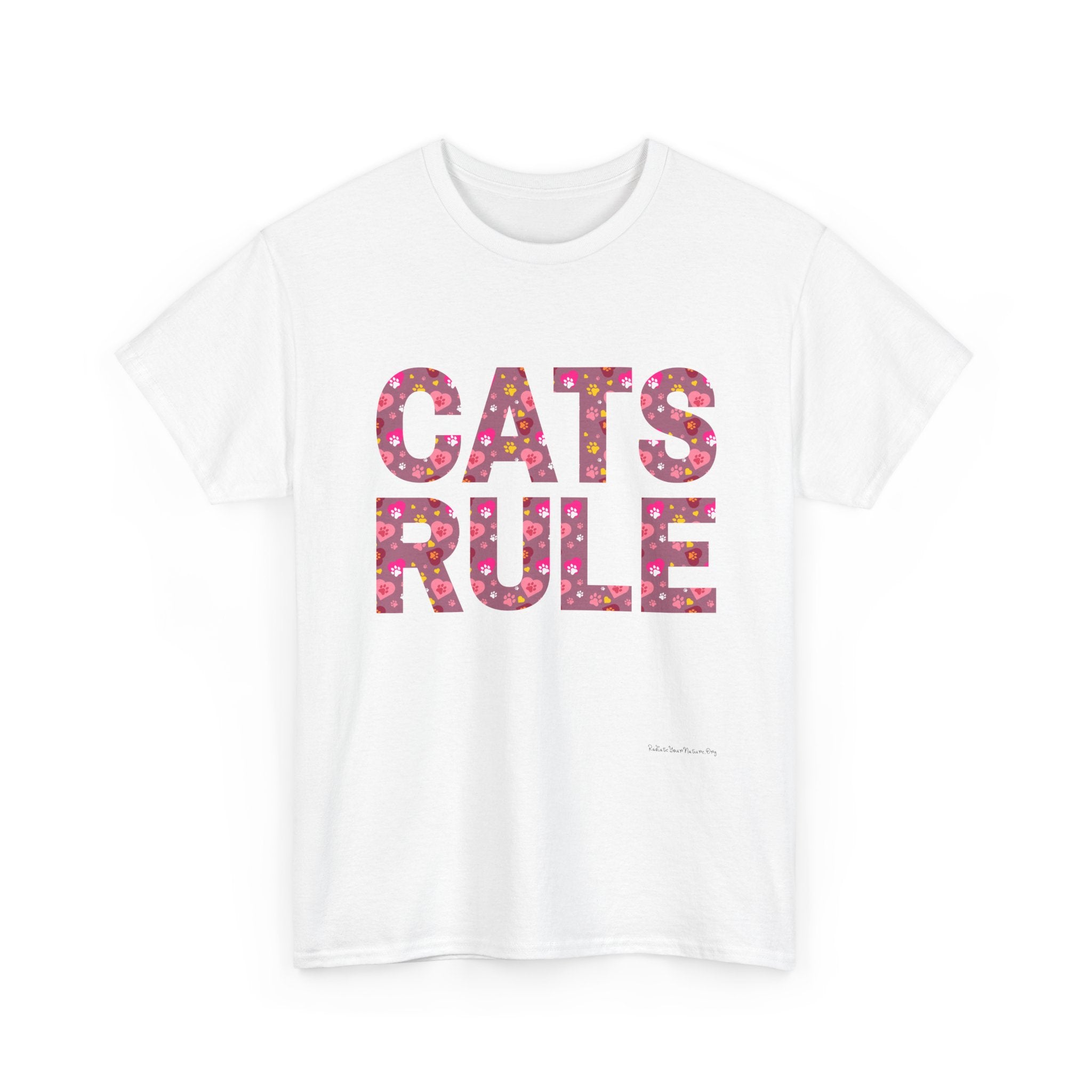 Cats Rule T-Shirt ~ Radiate Your Love For Cats With This Beautiful Floral Pattern Cat Lover Tee
