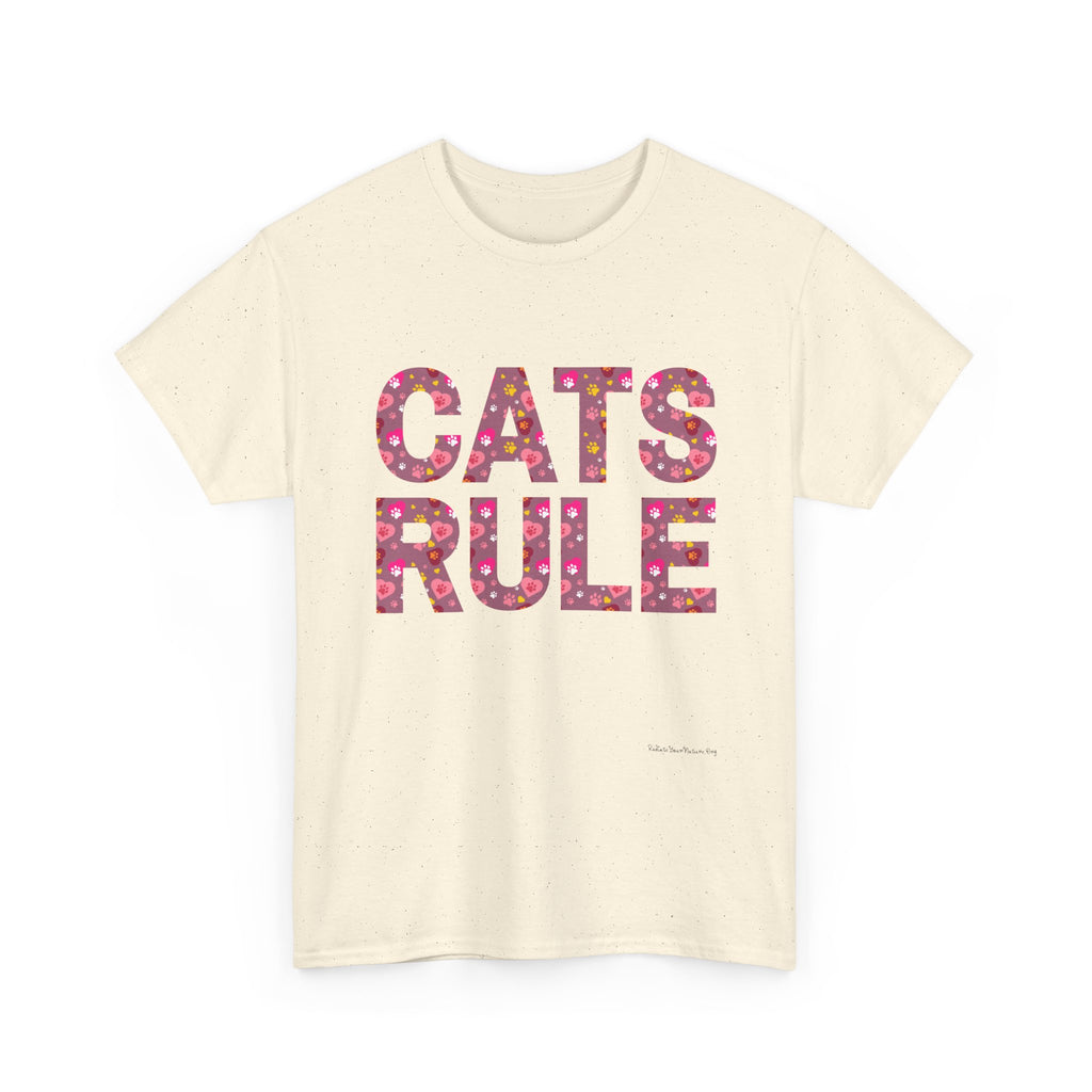 Cats Rule T-Shirt ~ Radiate Your Love For Cats With This Beautiful Floral Pattern Cat Lover Tee