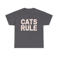 Cats Rule High Quality T-Shirt ~ Radiate Your Love For Cats ~ Heart Filled Kitties
