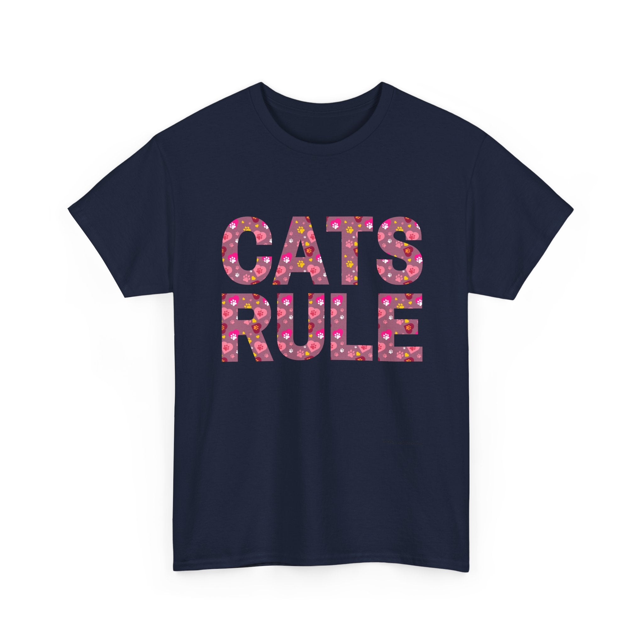 Cats Rule T-Shirt ~ Radiate Your Love For Cats With This Beautiful Floral Pattern Cat Lover Tee