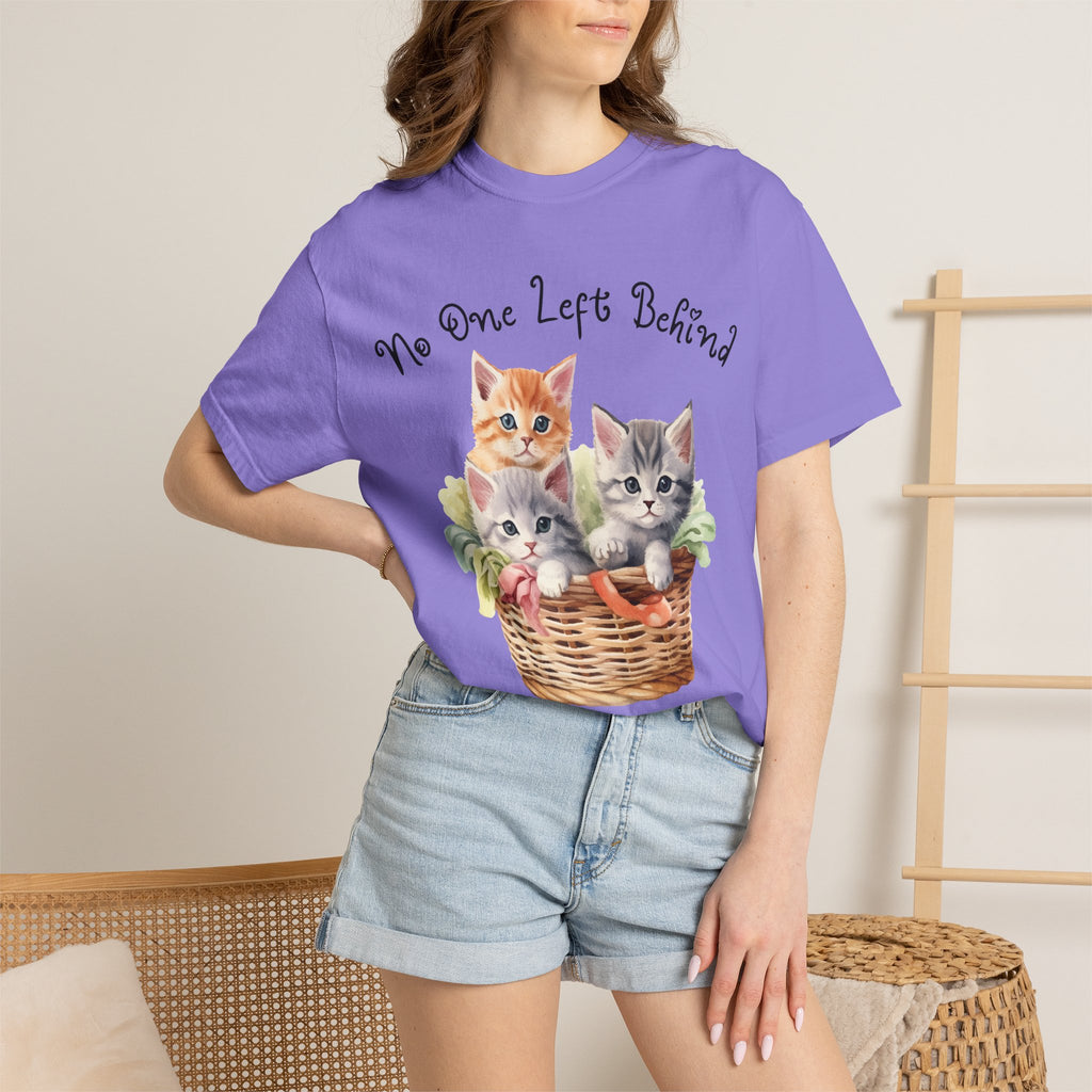 No One Left Behind Shirt ~ Cute Kittens in Basket