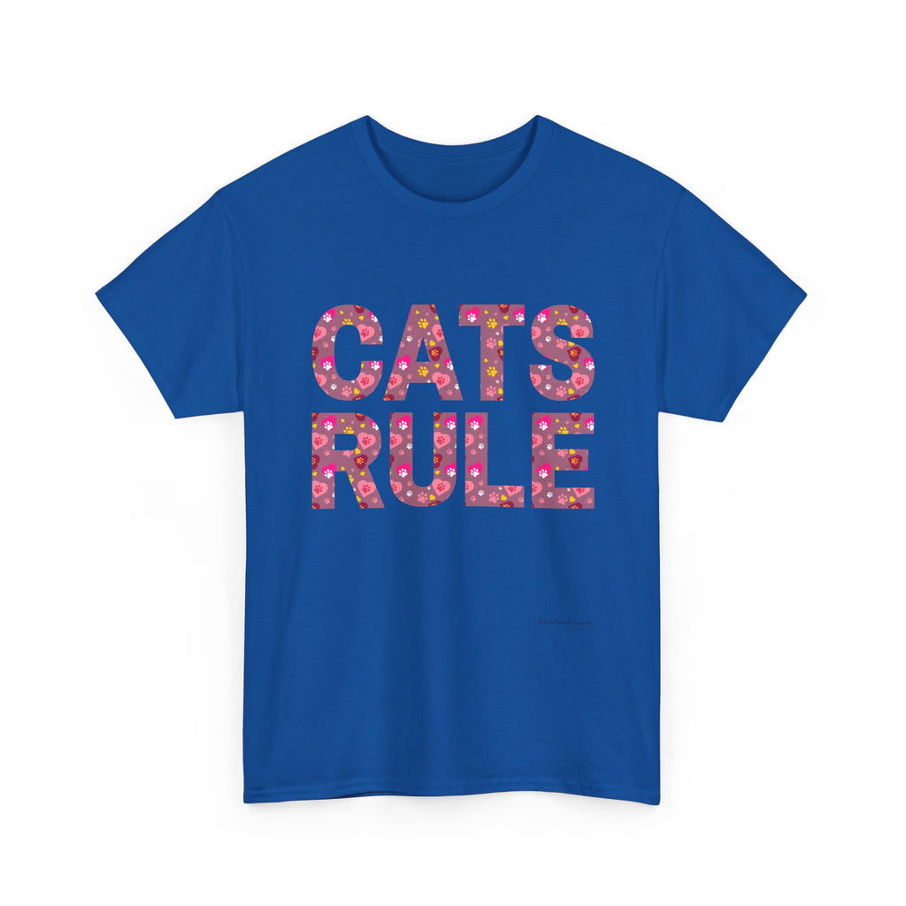 Cats Rule T-Shirt ~ Radiate Your Love For Cats With This Beautiful Floral Pattern Cat Lover Tee