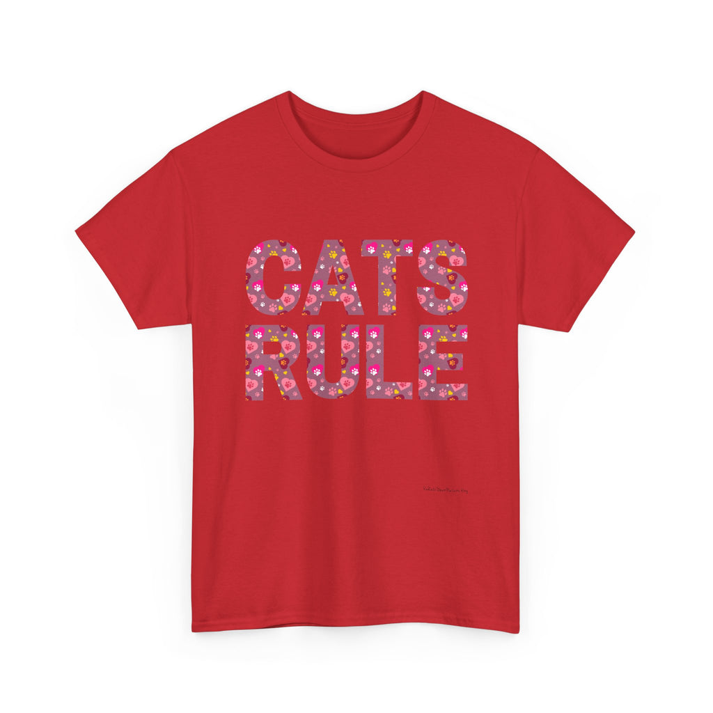 Cats Rule T-Shirt ~ Radiate Your Love For Cats With This Beautiful Floral Pattern Cat Lover Tee