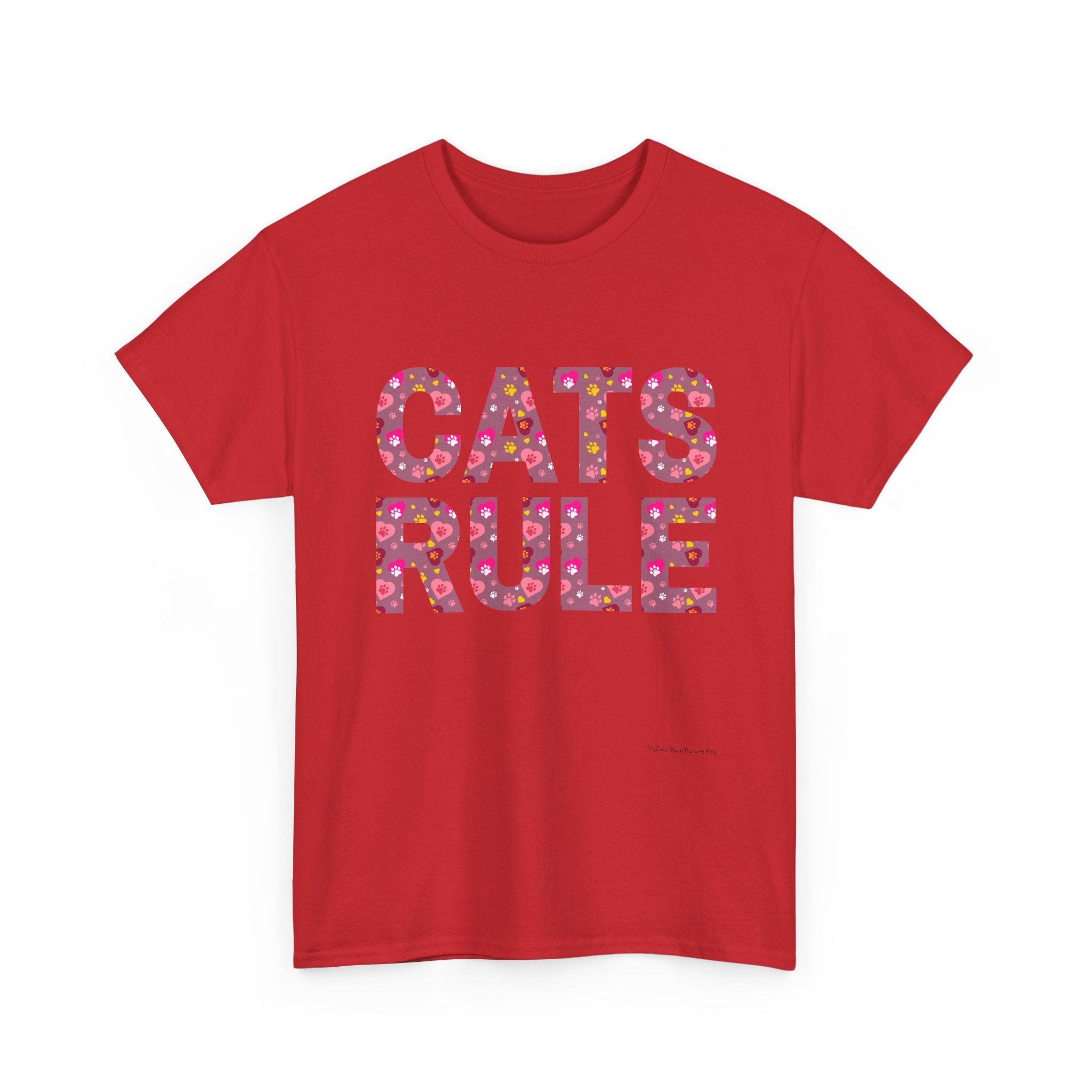Cats Rule T-Shirt ~ Radiate Your Love For Cats With This Beautiful Floral Pattern Cat Lover Tee
