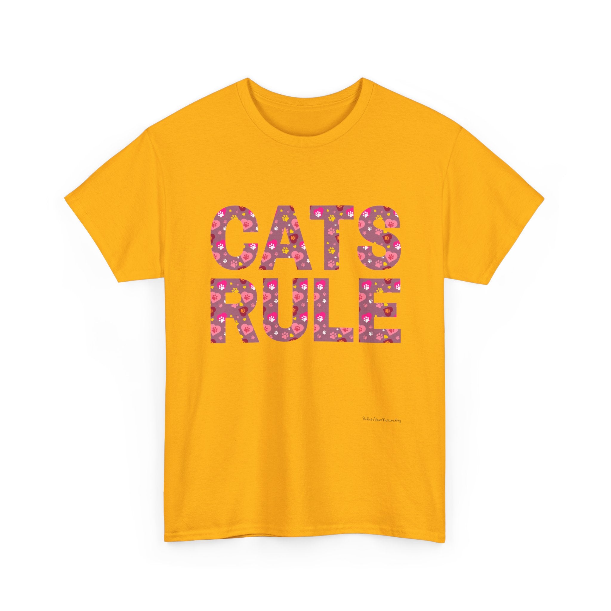 Cats Rule T-Shirt ~ Radiate Your Love For Cats With This Beautiful Floral Pattern Cat Lover Tee