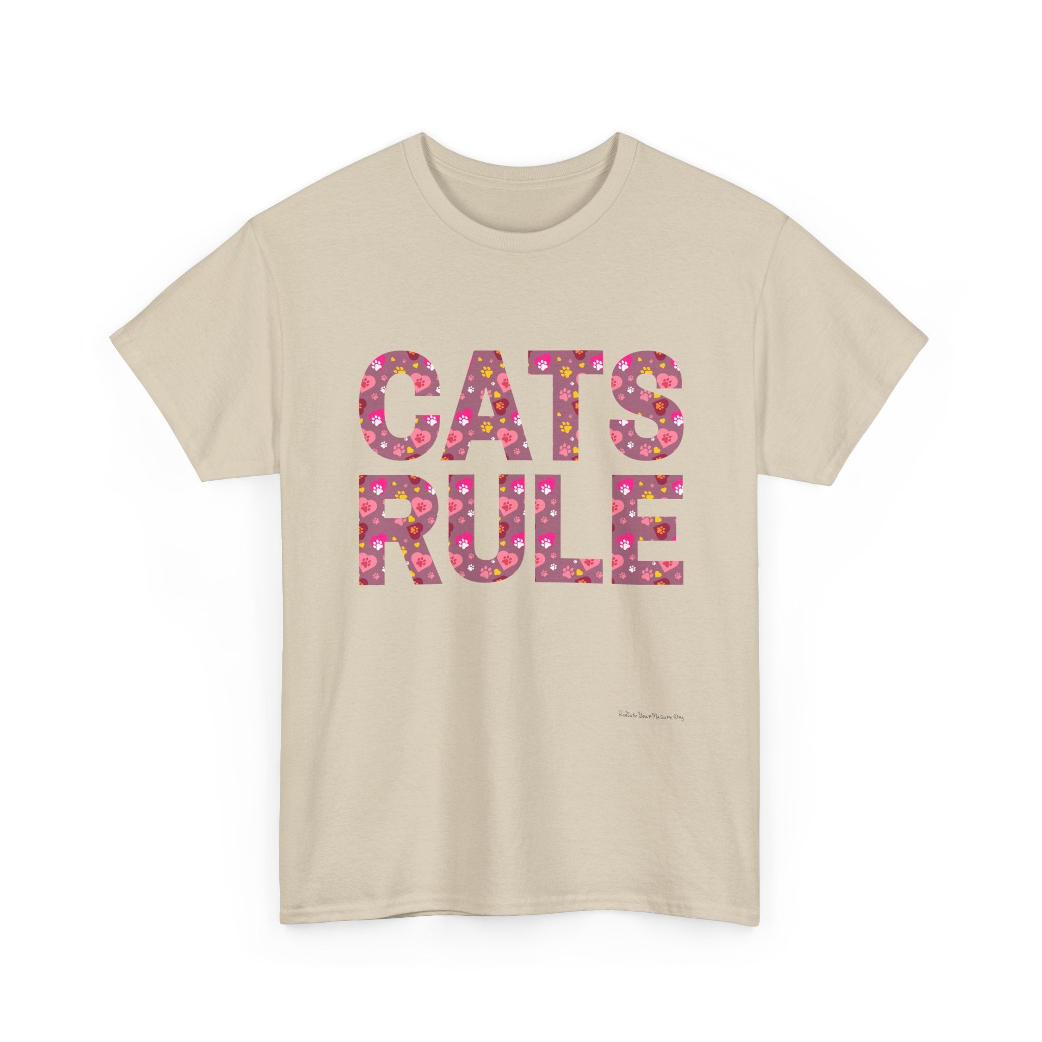 Cats Rule T-Shirt ~ Radiate Your Love For Cats With This Beautiful Floral Pattern Cat Lover Tee