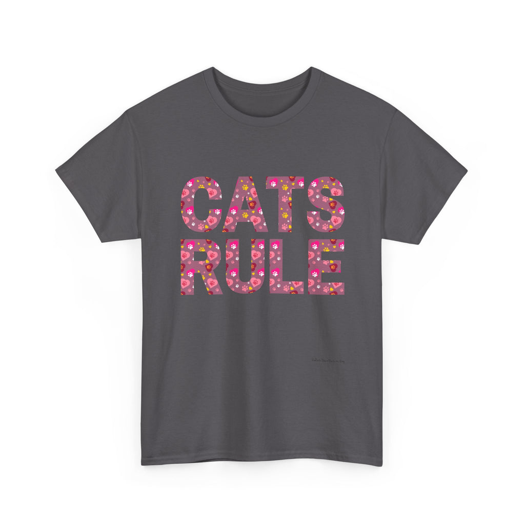Cats Rule T-Shirt ~ Radiate Your Love For Cats With This Beautiful Floral Pattern Cat Lover Tee