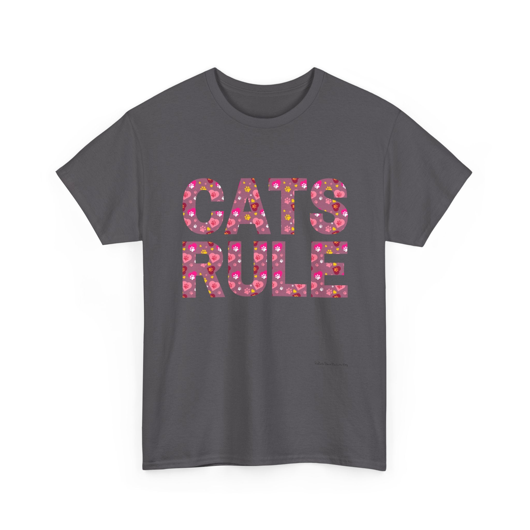 Cats Rule T-Shirt ~ Radiate Your Love For Cats With This Beautiful Floral Pattern Cat Lover Tee